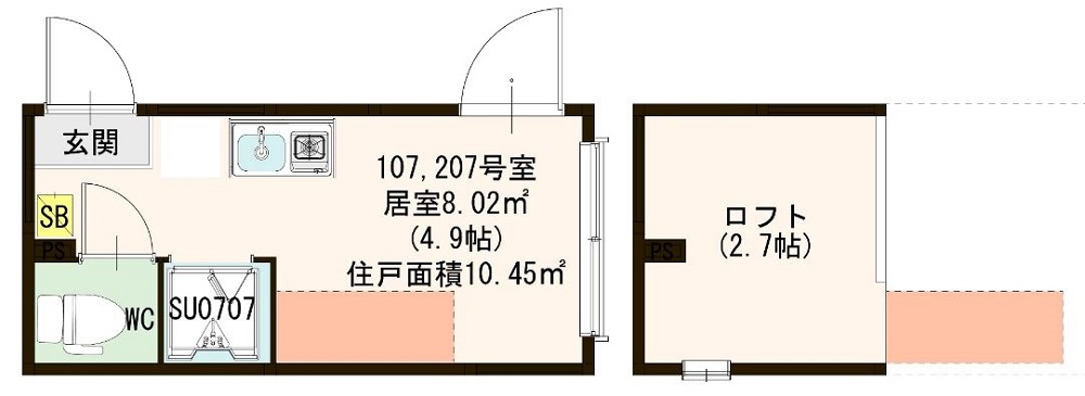 ハーモニーテラス中板橋Ⅲ2階 間取