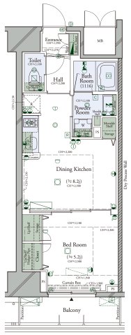 コンシェリア東京 ＜ＩＲＩＹＡ ＳＴＡＴＩＯＮ ＦＲＯＮＴ＞2階 入谷駅徒歩１分/敷金礼金ゼロ/広々１ＬＤＫ/収納豊富