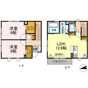 グランシャリオ・ヴィラ　B棟101号室 間取