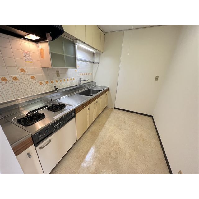 小手指ハイツＬ棟 2口ガスシステムキッチン