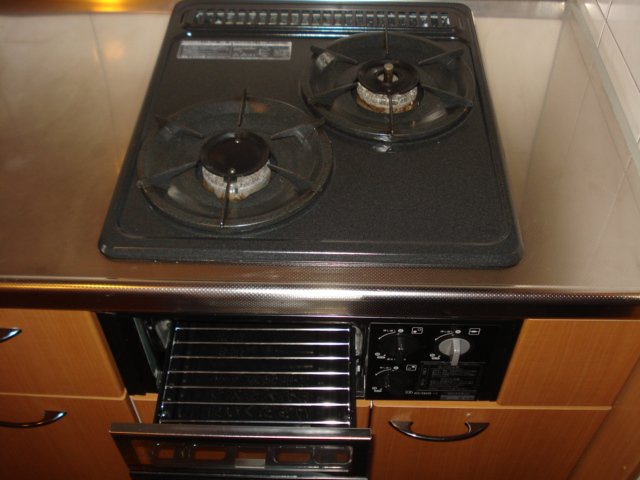 ソレイユ・エス201号室 ガスレンジ