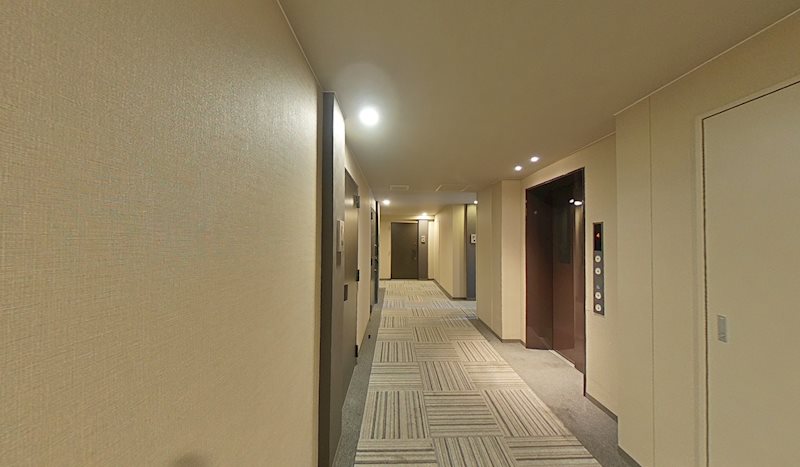 レジディア千駄木2階 内廊下