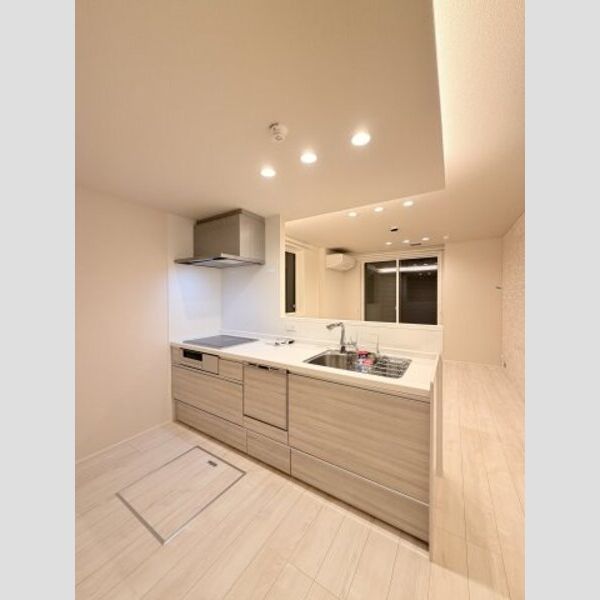 フレジア103号室 カウンターキッチンでコミュニケーションも広がる♪食洗器付、IHクッキングヒーター♪