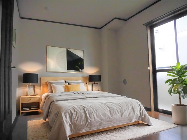 グリーンリーフ綱島弐番館0302号室 ※写真はAIです（実際に家具は付属しません）