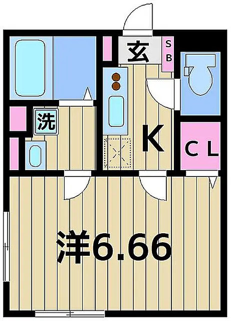 ウォールシーナ北千住4階 間取