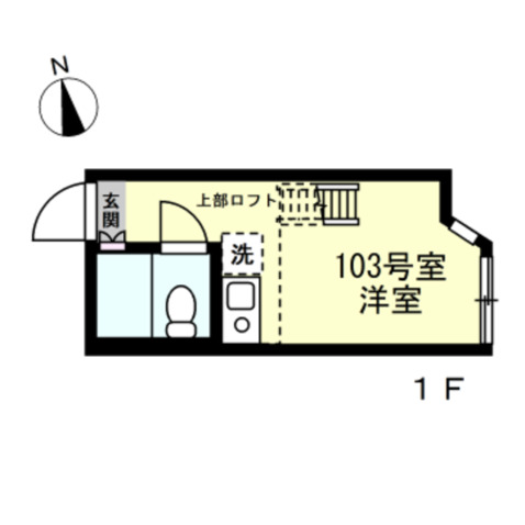 ユナイト和田町スワロフスキー103号室 間取