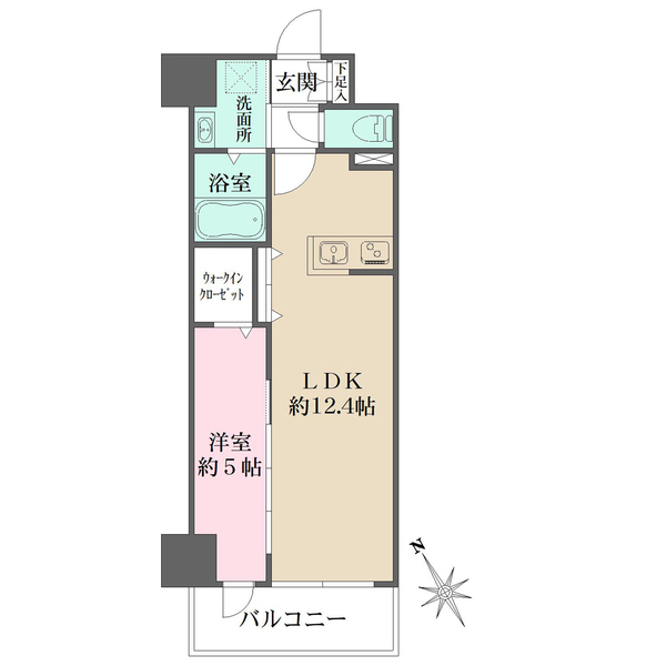 Ｎ-ｆｌａｔｓ横浜関内Ⅱ404号室 間取