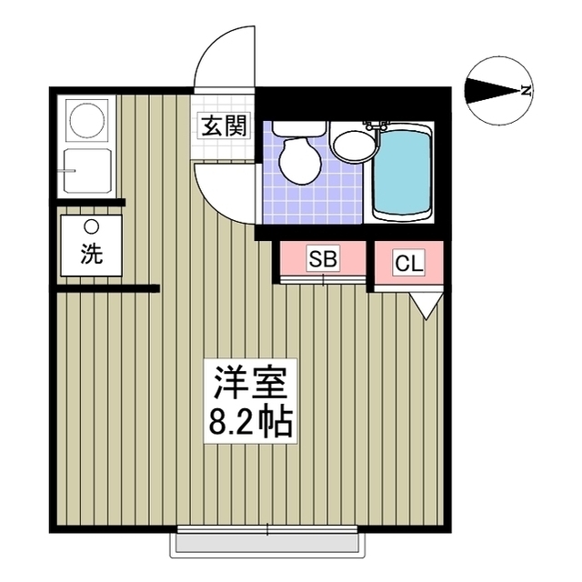 砧コーポ101号室 間取