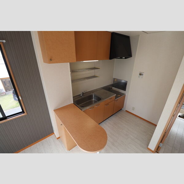 セントラル・クオ205号室 キッチン(カウンター付き)