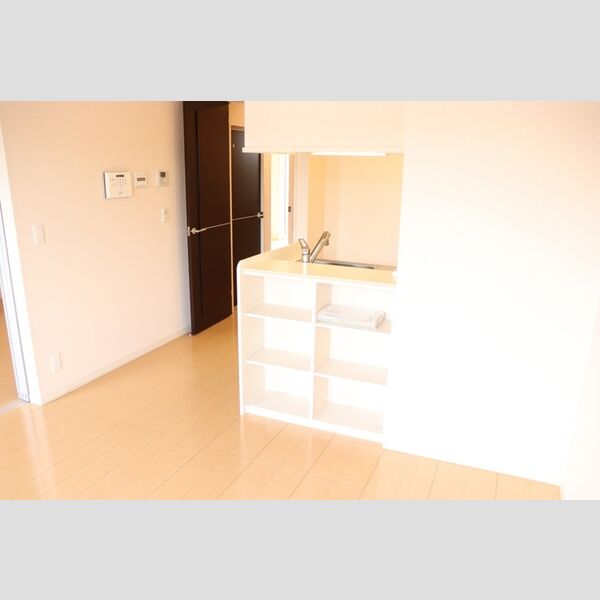 ベルウィル・メゾン102号室 LDKには小物整理に便利な収納棚があります!