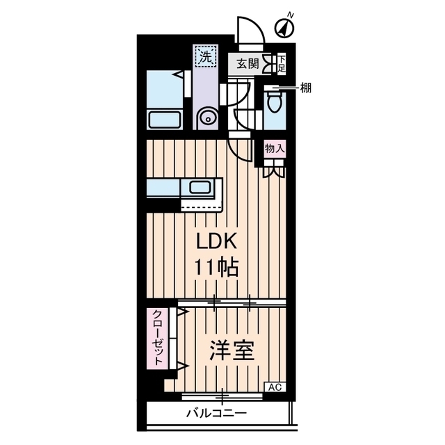 ＹＡＹＯＩ　ＣＯＵＲＴ0901号室 間取
