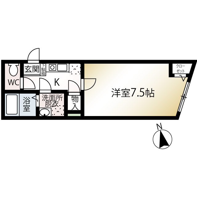 MQuarto五反野101号室 間取