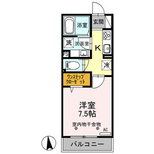 レフィナード302号室 間取