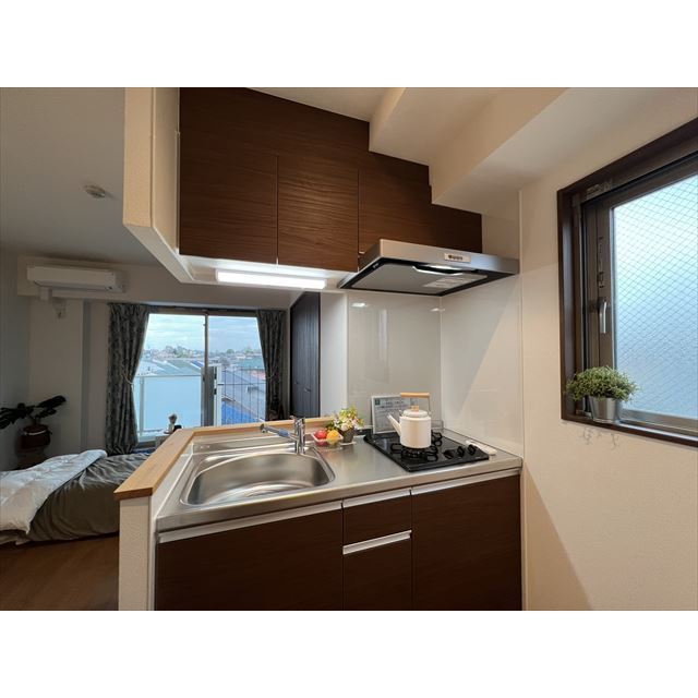 HNクボデラビル403号室 2口ガスシステムキッチン