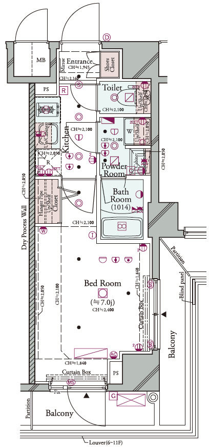 コンシェリア横濱 ＜ＳＨＩＮＫＯＹＡＳＵ＞9階 間取