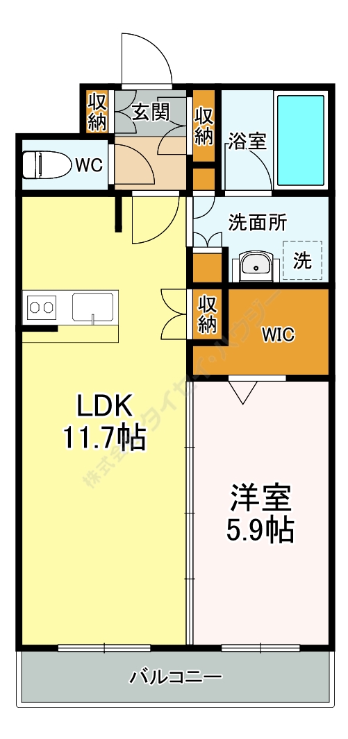 アン・ジュール・ド・フルール0303号室 間取