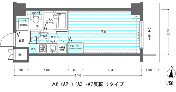 レジディア多摩川5階 間取り