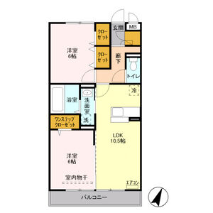 ボヌール203号室 間取