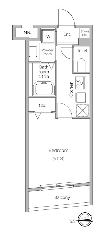 グローリオシェルト池袋本町3階 間取