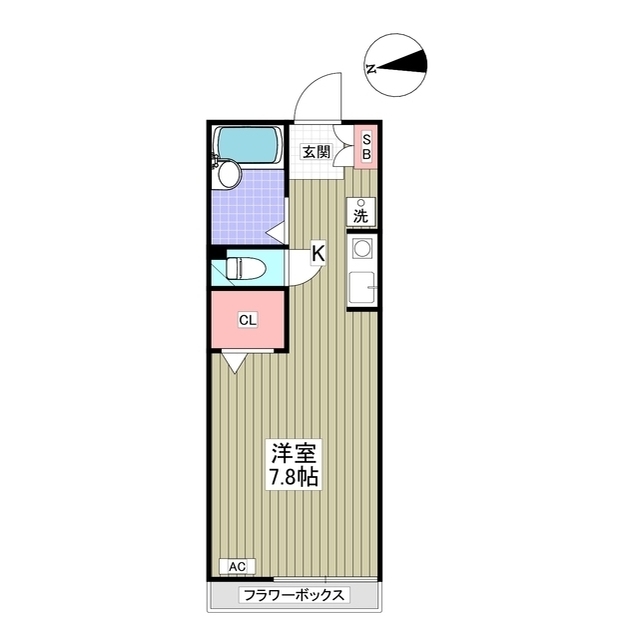 ボナール関102号室 間取