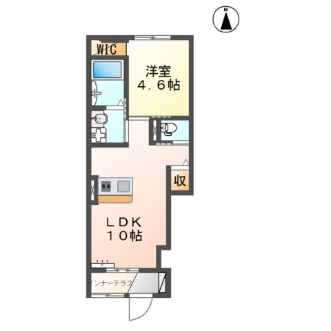 オアシス久米101号室 間取