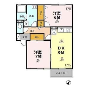 ロイヤルガーデン　B102号室 間取