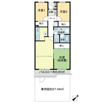 南六郷ハイツ1階 間取