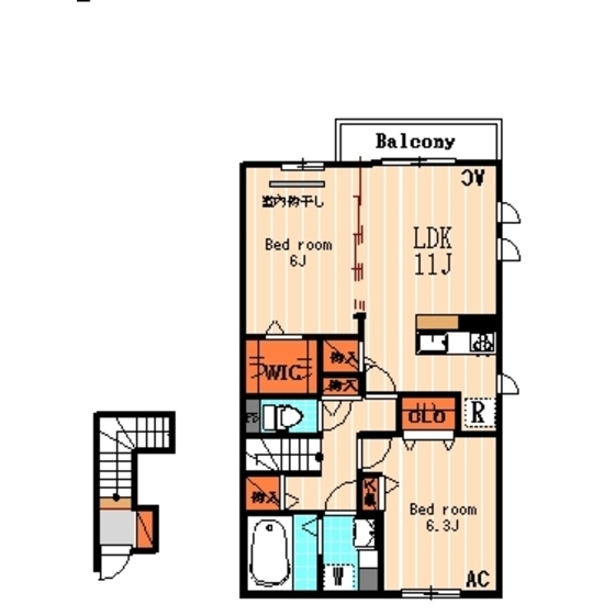 Ｓｅｐｉａ　ＣｏｒｔⅠ2階 間取