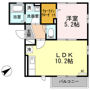 サンクレール202号室 間取
