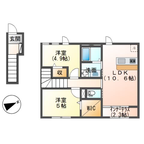 Feluca（フェルカ）203号室 間取