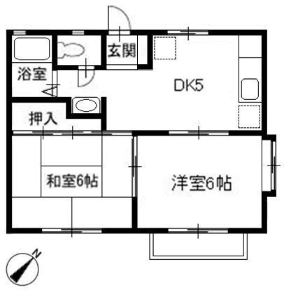 オークスＡ・Ｂ2階 間取