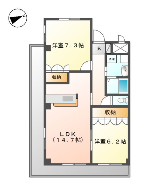 ＴＮＭ鎌倉401号室 間取