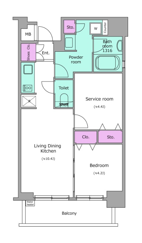 レジディア浅草橋3階 間取