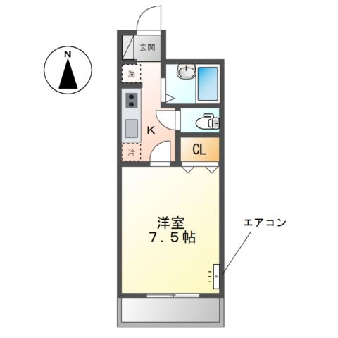 コンフォール・シティ102号室 間取