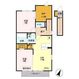 ビーノ　Ⅲ201号室 間取