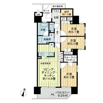 エム・ブランド相模大野13階 間取