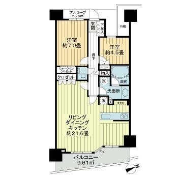 みなとみらいミッドスクエア　ザ・タワーレジデンス29階 間取