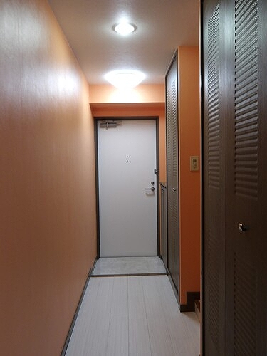 ライオンズマンション川口第１０ 室内から見た玄関　２０２５年４月撮影