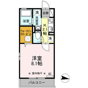 ロイヤルヒルズR107号室 間取