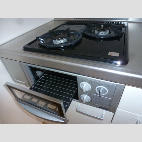 ラ・プランタン202号室 2口 ガスコンロ (グリル付)