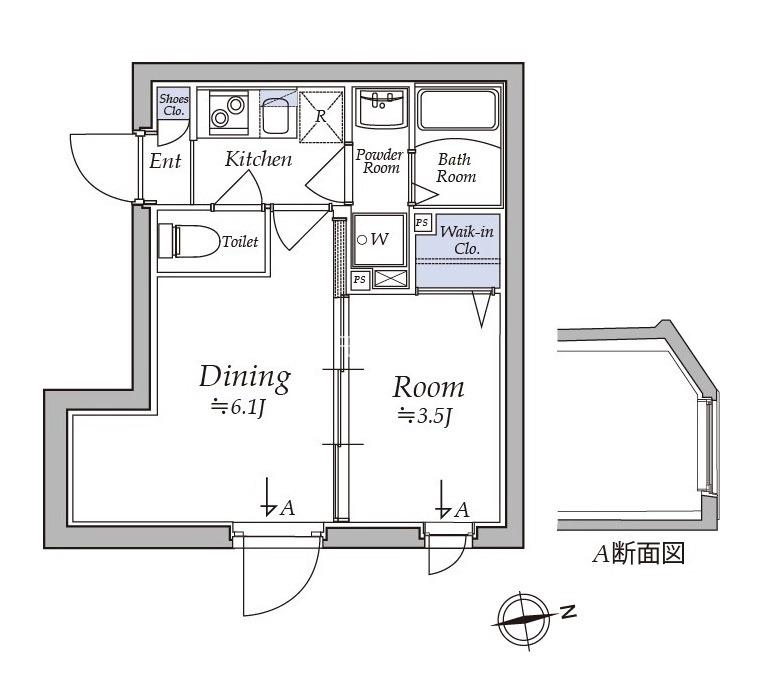 アトリオフラッツ湯島5階 間取