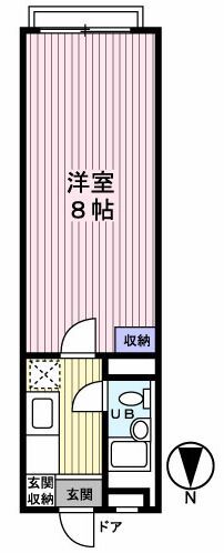 ミレ・関町0105号室 間取り図