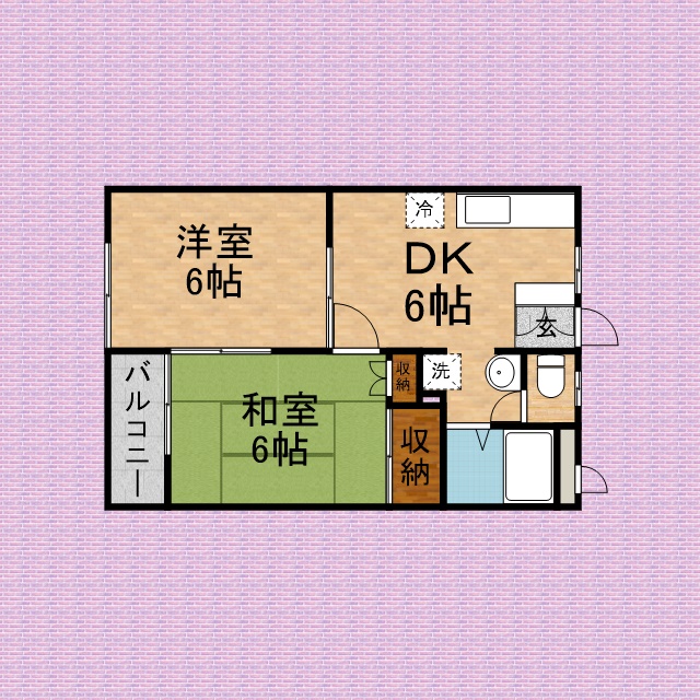 クレセント富士見2階 間取