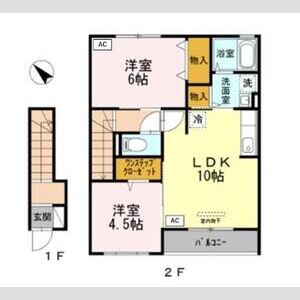 ハイネスA202号室 間取