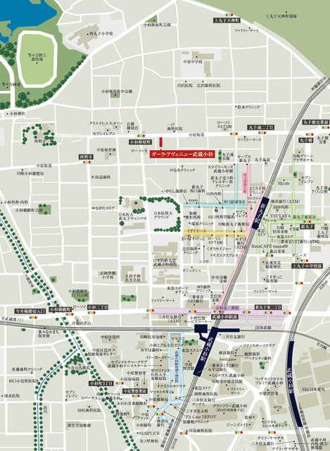 ガーラ・アヴェニュー武蔵小杉9階 周辺地図