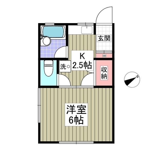 オレンジ・ハイツ106号室 間取