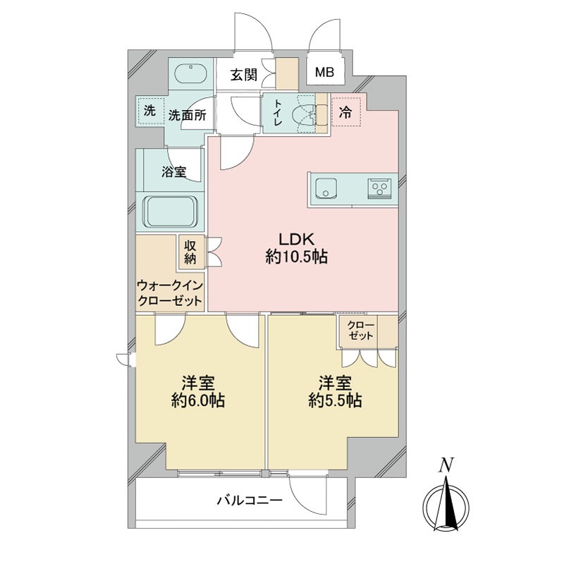 ドゥーエ日暮里7階 間取