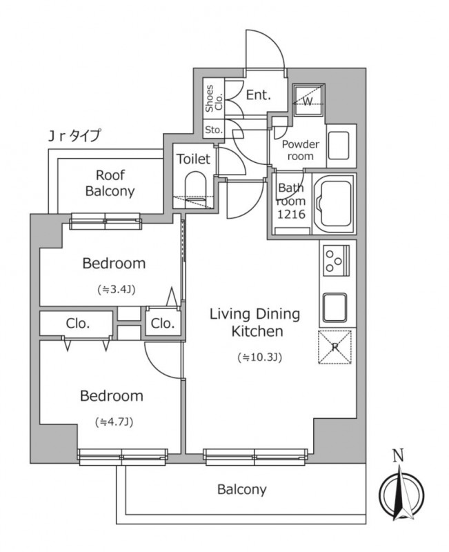 ドゥーエ南千住6階 間取