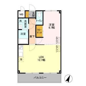 ファースト　クライム203号室 間取