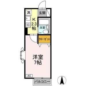 エントピア新秋津　ABA207号室 間取